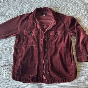 Madewell Corduroy Utility Jacket/Shacket in Deep Burgundy
